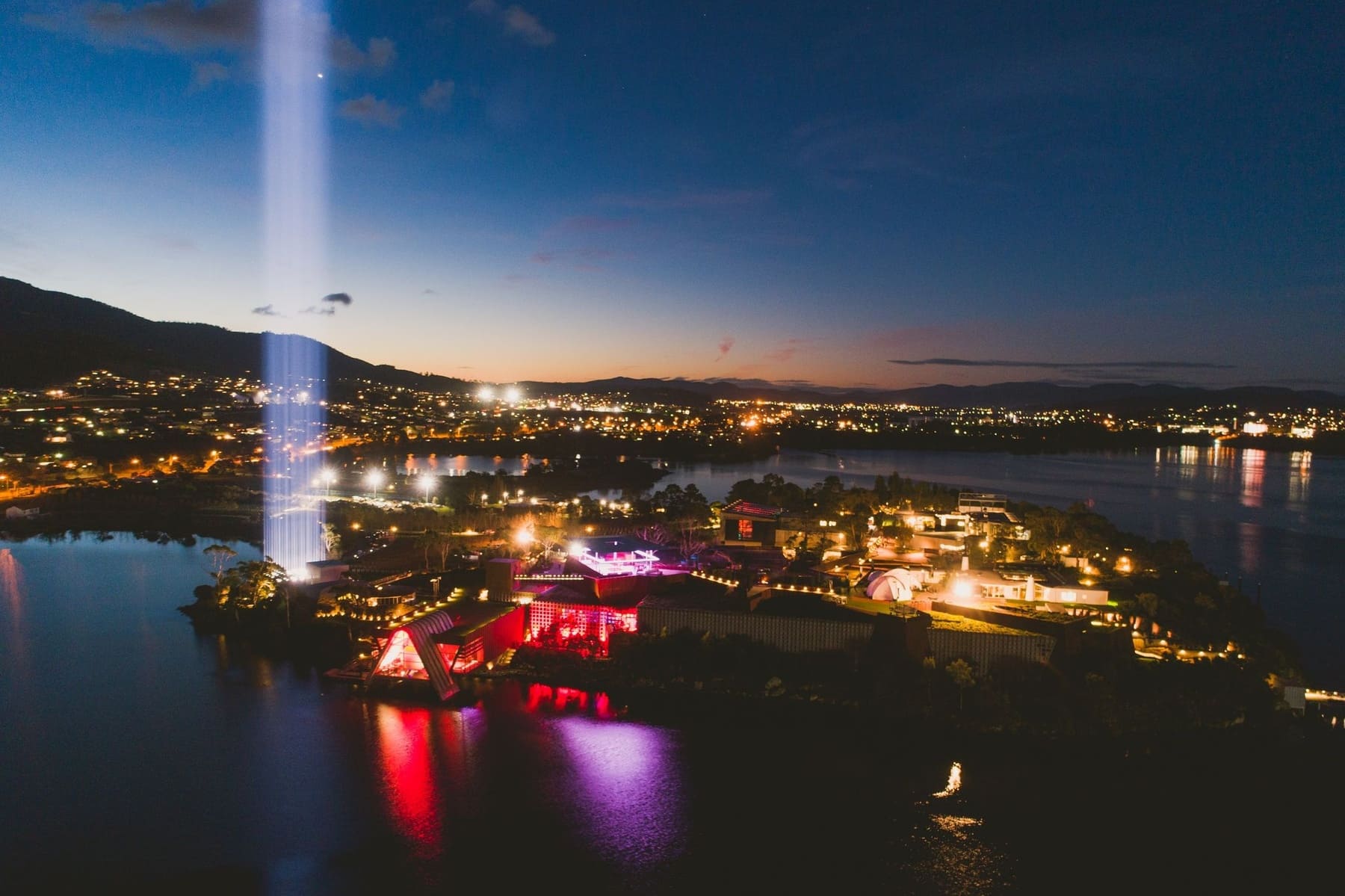 MONA at night, TAS.