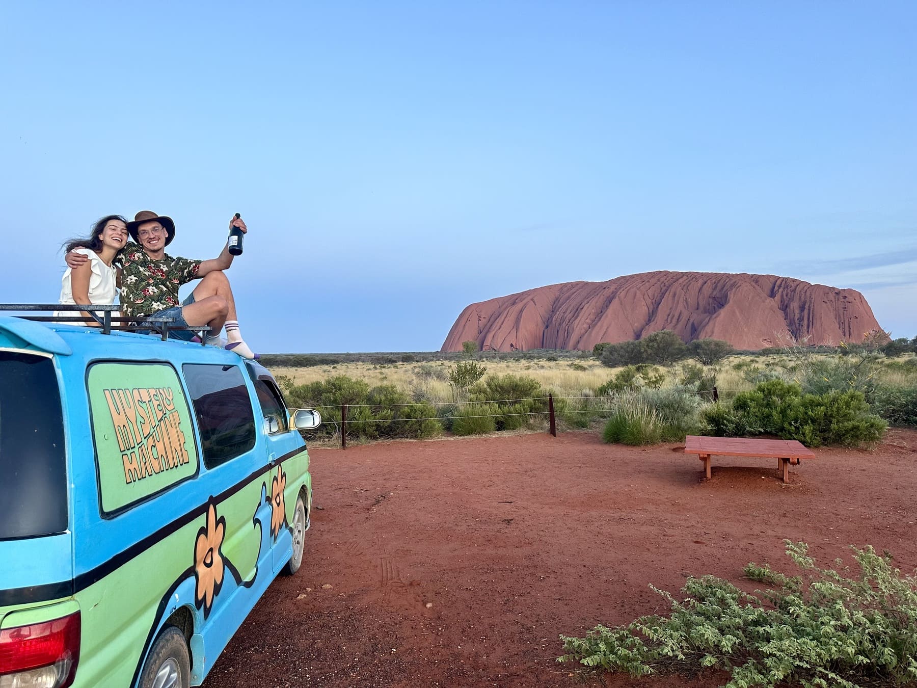 Mystery Machine at Ayers Rock Campground, NT.