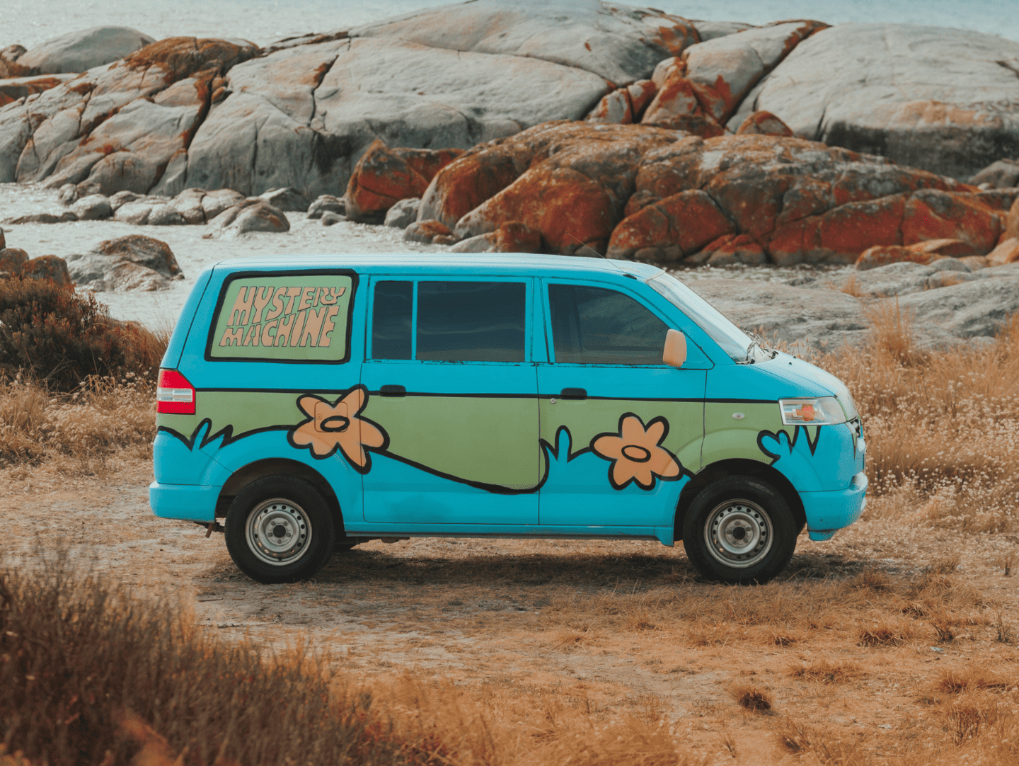 Mystery Machine at Bay of Fires, TAS.