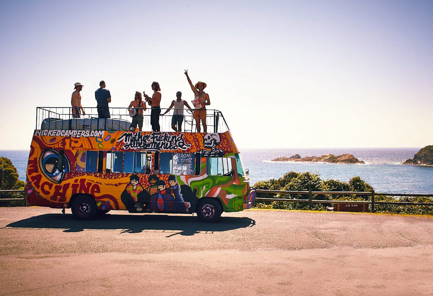 Wicked Campers stage bus, QLD.