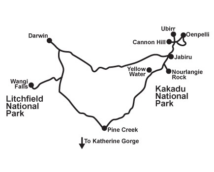 Top End Loop Road Trip Map