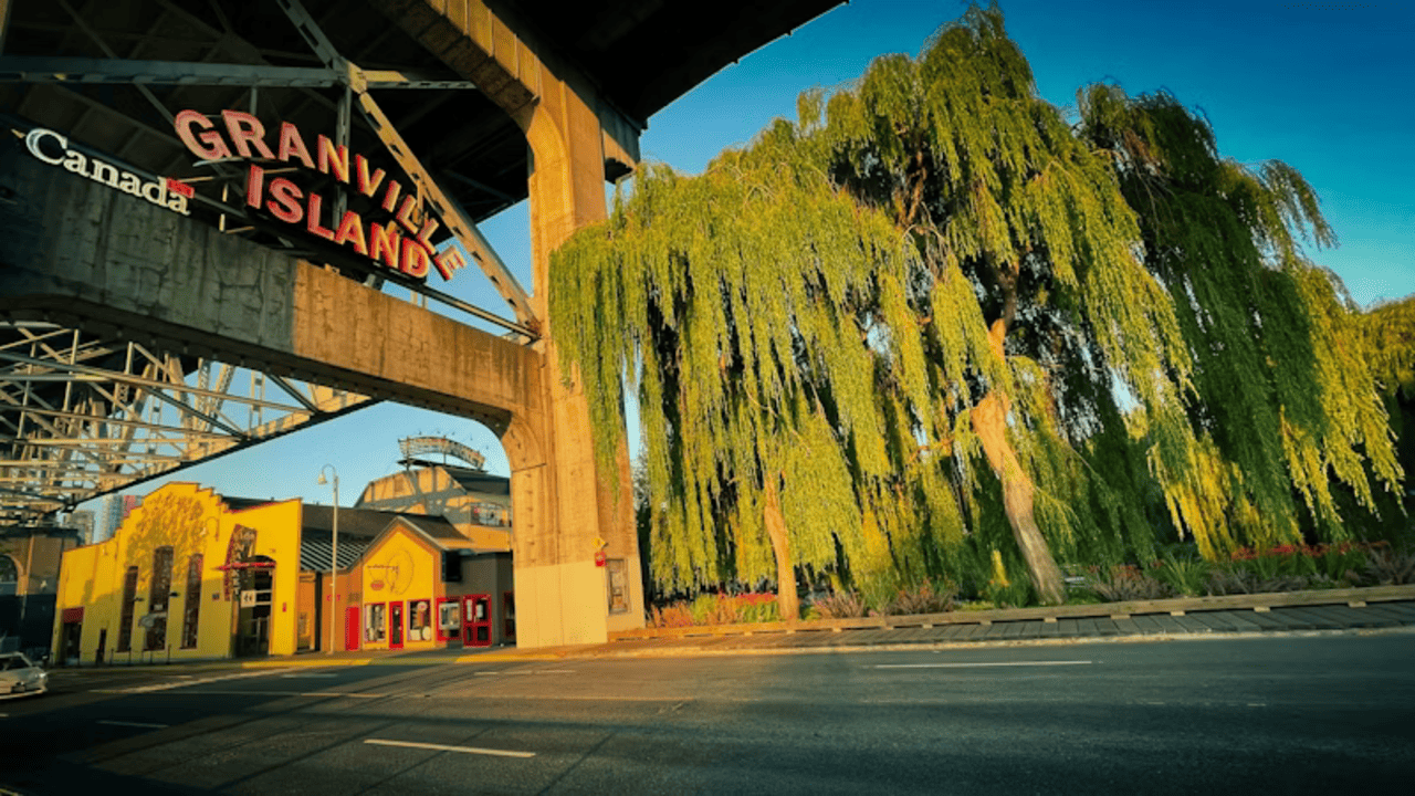 Granville Island Public Market Vancouver, fresh produce and seafood stalls