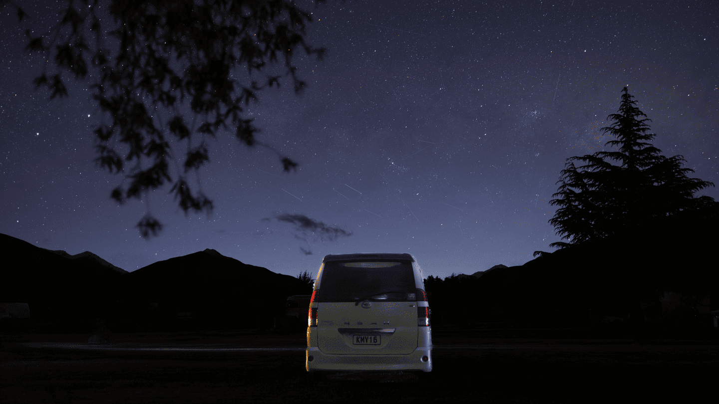Nightsky with Aventus Camper, South Island NZ