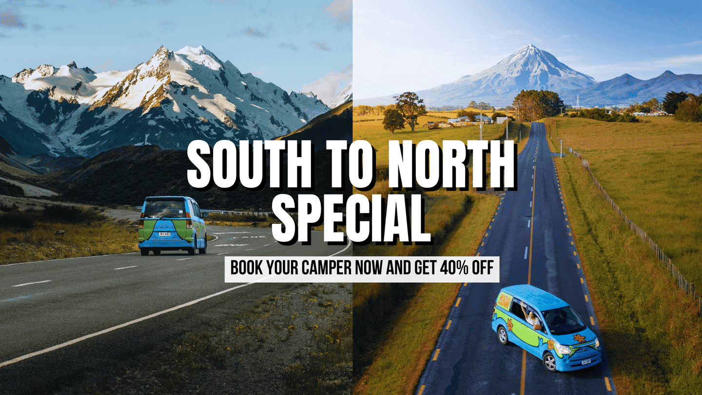 South to North Special – 40% Off Campervan Hire in New Zealand